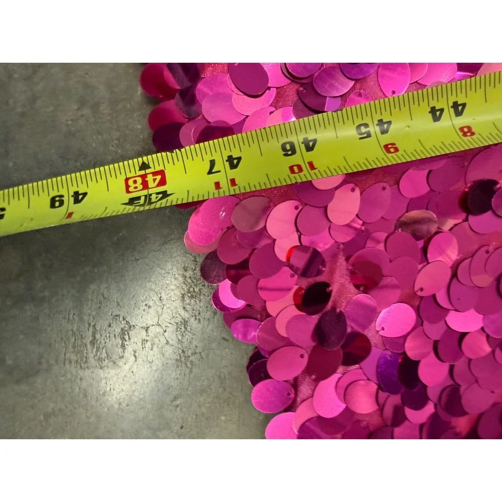 Hot Pink Sequin Christmas Tree Skirt 48